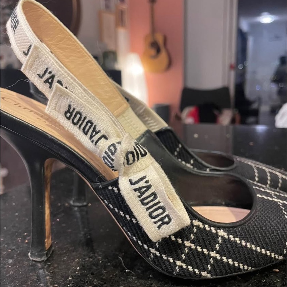 Dior Black and Cream Heels - Picture 2 of 5